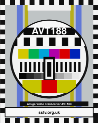 AVT188 SSTV round-trip decoded test card