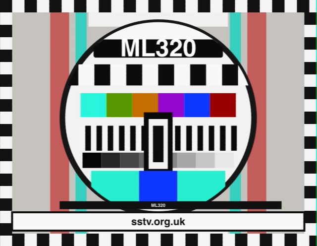 ML320 SSTV round-trip decoded test card