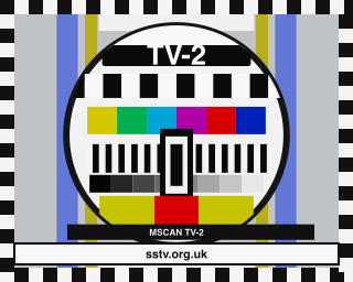 TV-2 SSTV BBC-style colour test card