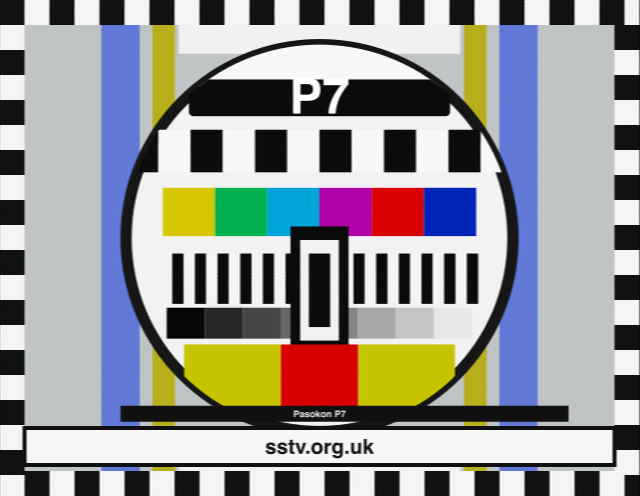 P7 SSTV round-trip decoded test card